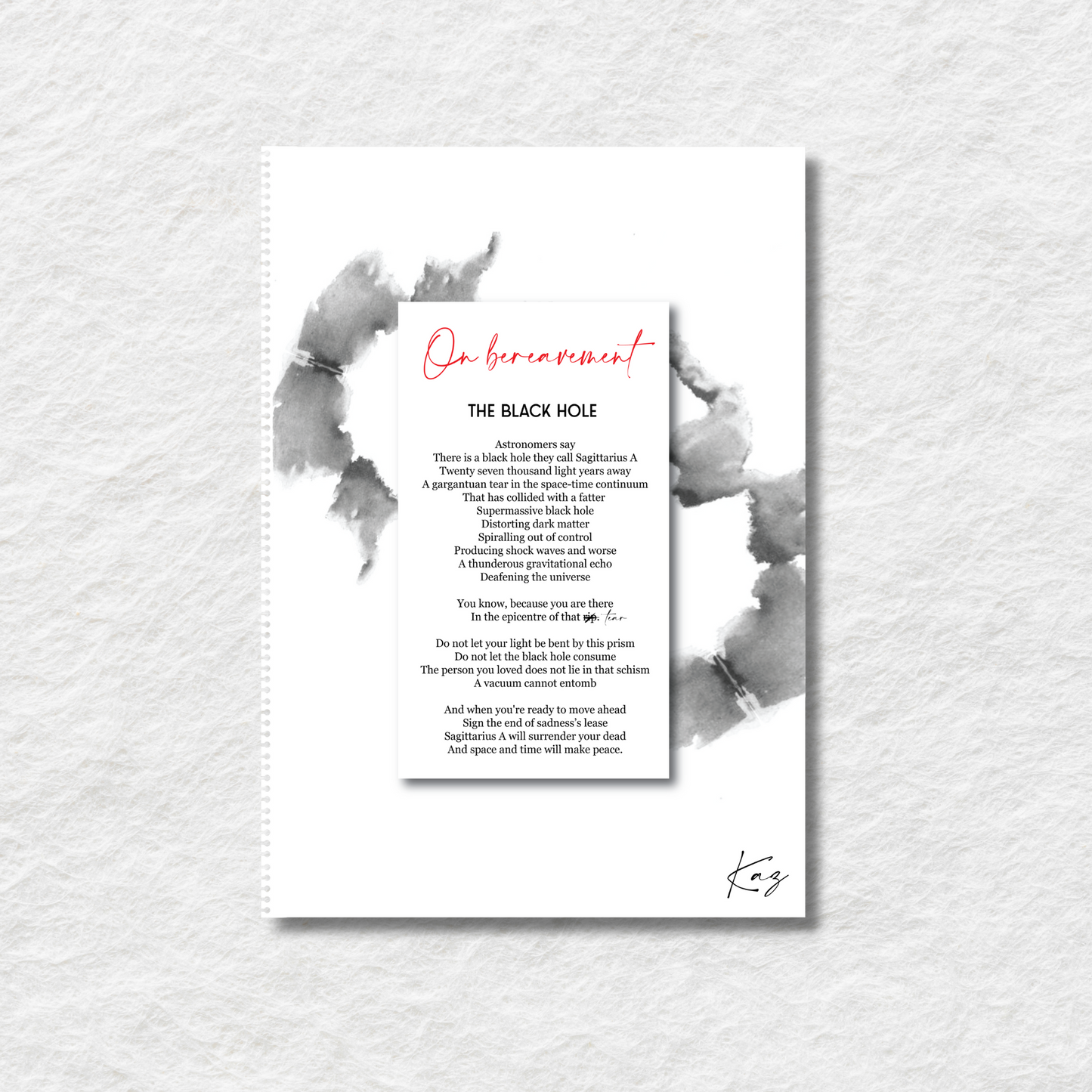 On Bereavement (The Black Hole)